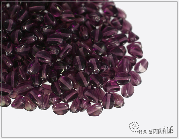 Pohanka transparent amethyst, 5x3,5 mm, 50 ks