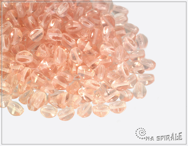 Pohanka transparent rosaline, 5x3,5 mm, 50 ks