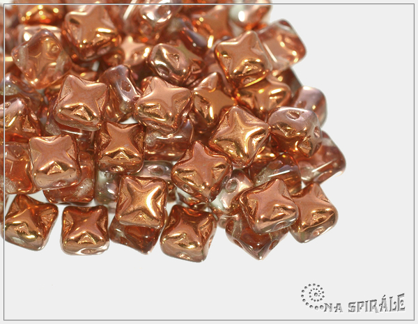 Silky Star Beads Crystal Capri Gold EXTRA, 6x6 mm, 30 ks