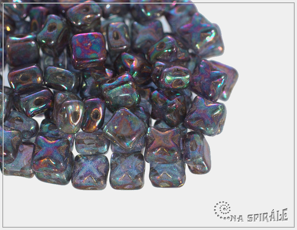 Silky Star Beads Crystal Vega Iris, 6x6 mm, 30 ks