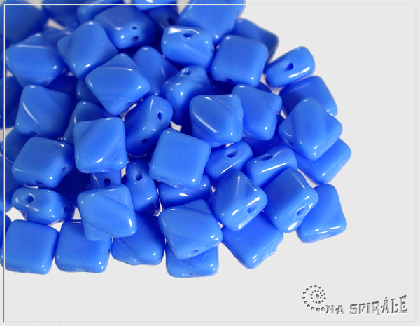 Silky Beads 6x6 mm, Opaque Cornflower, 30 ks