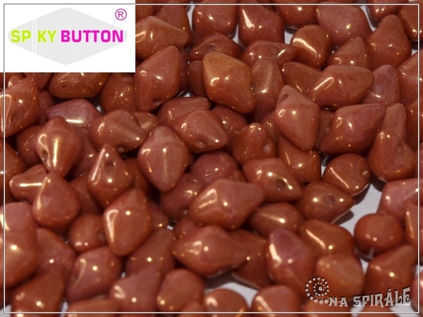 Spiky Button 4,5x6,5 mm, Chalk Gold Luster, 25 ks