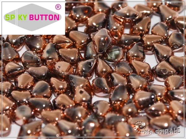 Spiky Button 4,5x6,5 mm, Crystal Capri Full, 25 ks