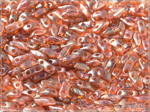 StormDuo 3x7 mm, Crystal Etched Apricot Full, 30 ks