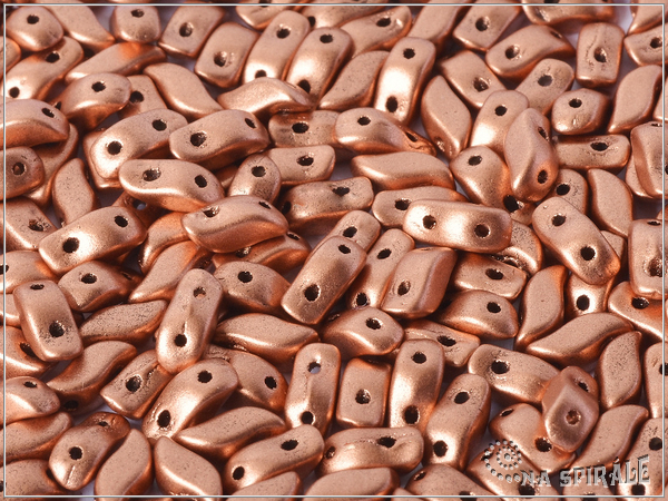 StormDuo 3x7 mm, Silky Metallic Copper, 30 ks