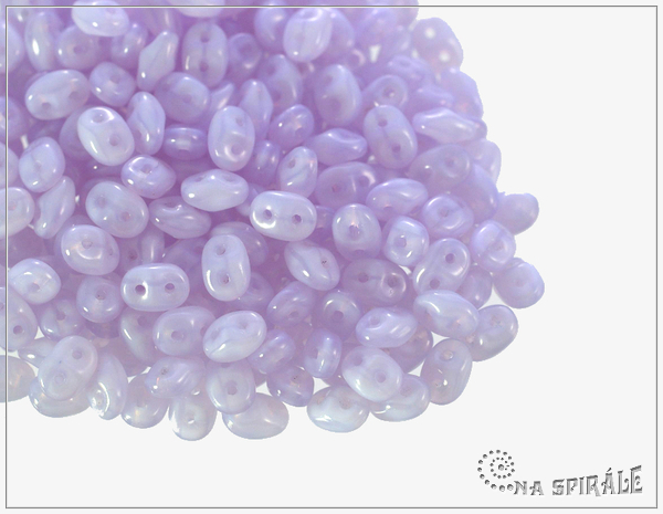 Superduo, Soft Lilac Opal, 10 g