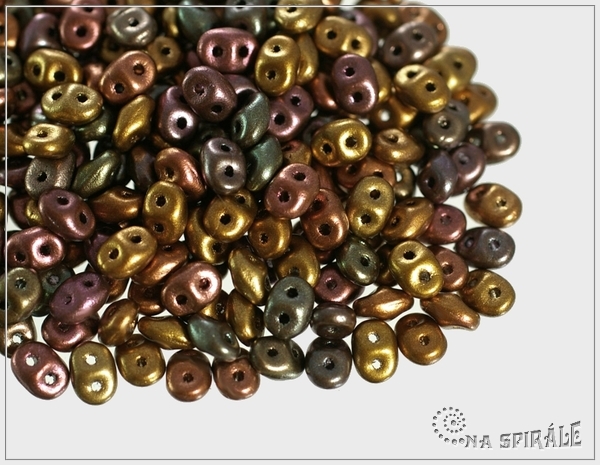Superduo, Silky Metallic Dark Rainbow, 10 g