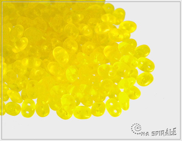 Superduo, Transparent Yellow Matted, 10 g