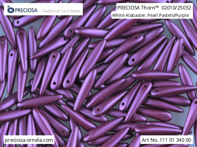 Preciosa THORN, Pastel Bordeaux, 16x5 mm, 12 ks