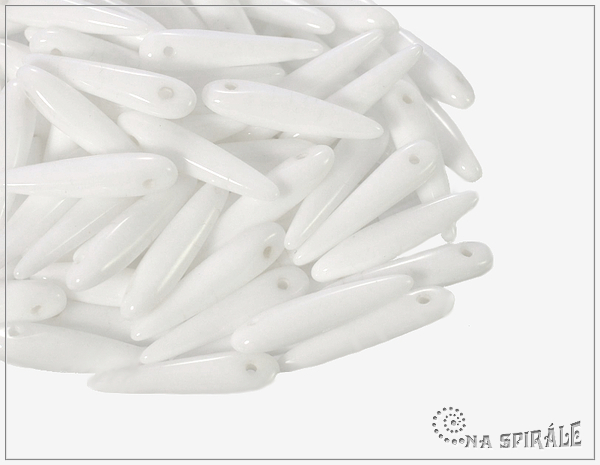 Preciosa THORN, White, 16x5 mm, 12 ks