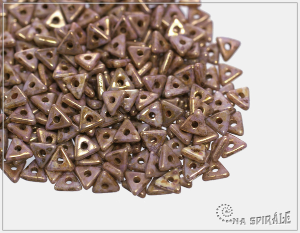 Tri-bead, Chalk Senegal Brown Purple, 2,5 g