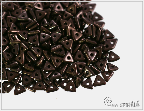Tri-bead, Metallic Chocolate, 2,5 g