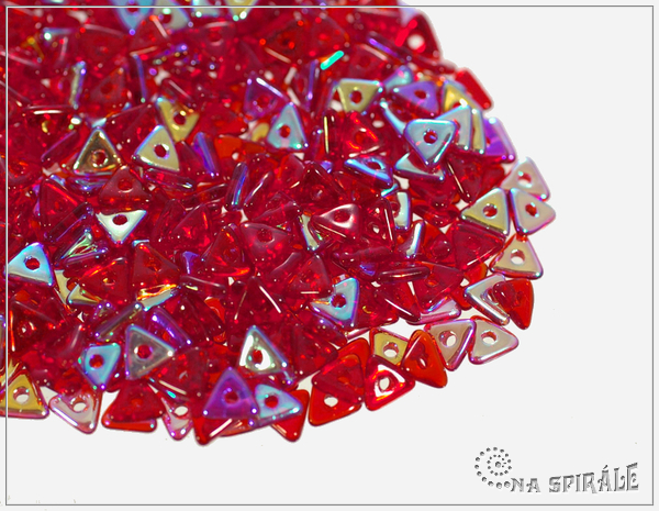 Tri-bead, red AB, 2,5 g