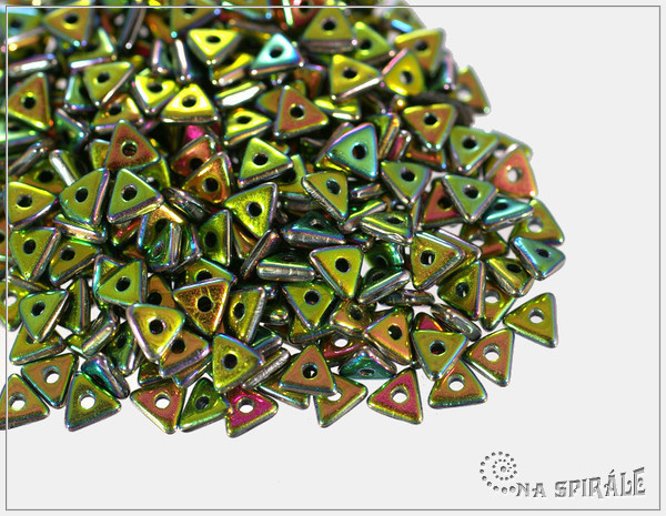 Tri-bead, crystal vitrail full, 2,5 g