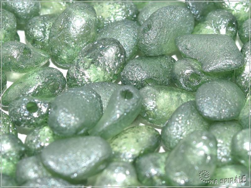 Tulip Petal 6x8 mm - Crystal Etched Teal Luster, 12 ks