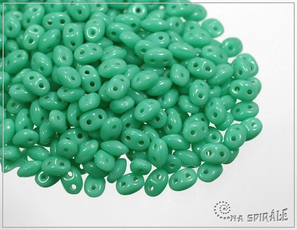 Preciosa TWIN pressed, Opaque Green Turquoise, 10 g