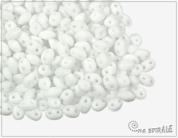 Preciosa TWIN pressed, Opaque White, 10 g