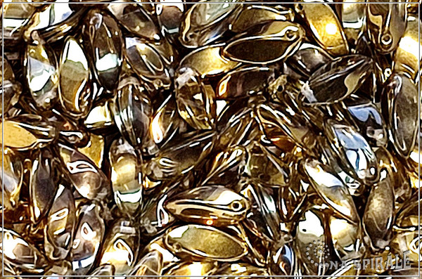 Twist pendant 6x12 mm, Crystal Amber, 20 ks