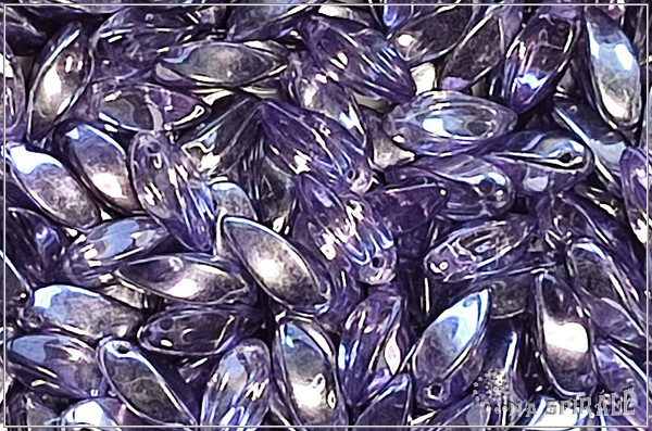 Twist pendant 6x12 mm, Crystal Shine Lilac, 20 ks