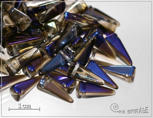 Preciosa VILLA, crystal azuro, 13x6 mm, 6 ks