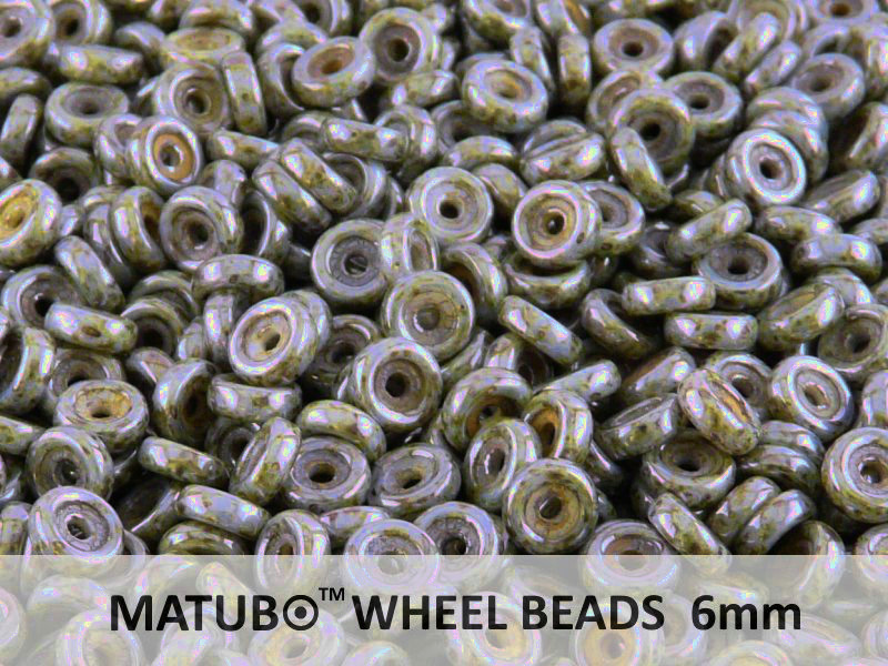 Wheel Beads, 6 mm, chalk safari, 10 g