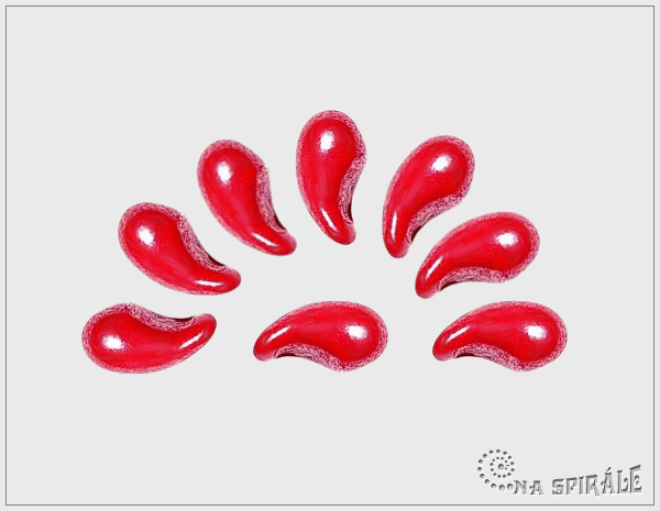 ZoliDuo Right - prav� - Opaque Red White Luster, 20 ks